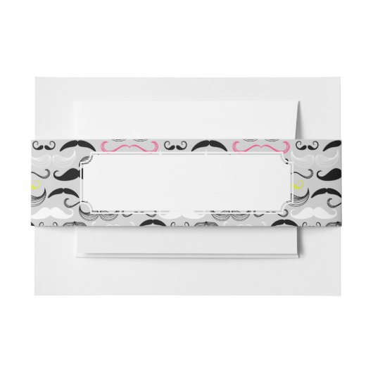 髭パターン、レトロのスタイル 招待状ベリーバンド (正面例)