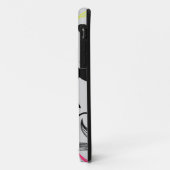髭パターン、レトロのスタイル Case-Mate iPhoneケース (裏面/左)