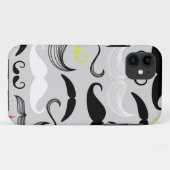 髭パターン、レトロのスタイル Case-Mate iPhoneケース (裏面(横))