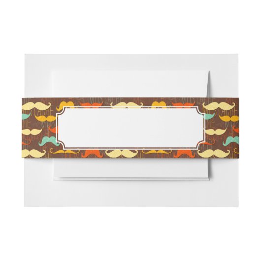 髭パターン 招待状ベリーバンド (正面例)