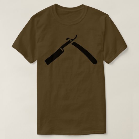 髭剃りカミソリ Tシャツ (デザイン正面)