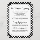 髭及び唇の結婚式プログラム プログラム (裏面)