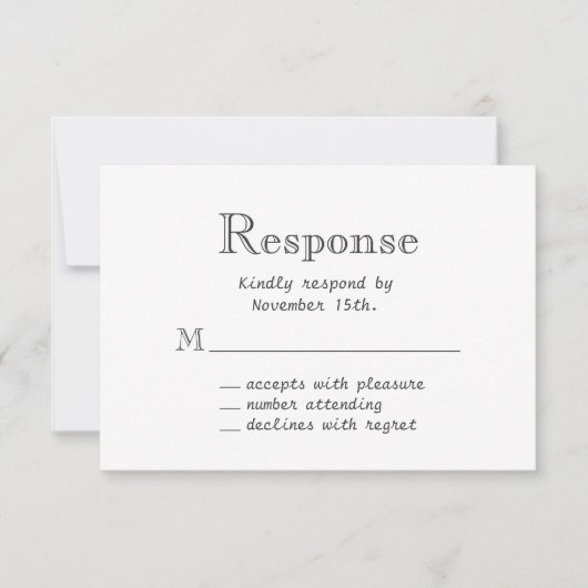 髭及び唇RSVP 出欠カード (正面)