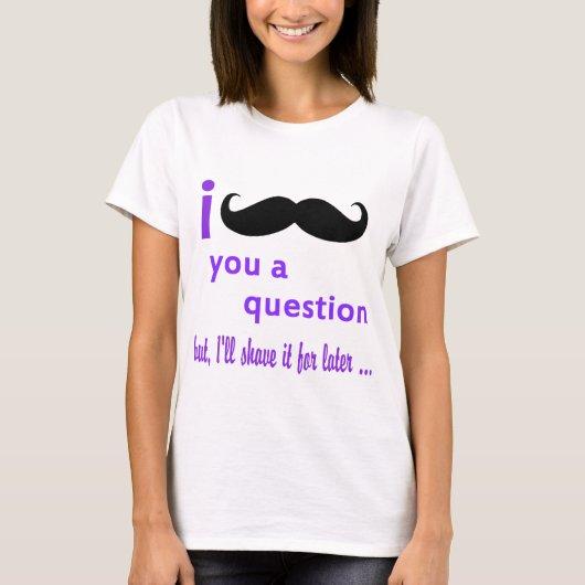 髭質問Qpcのテンプレート Tシャツ (正面)