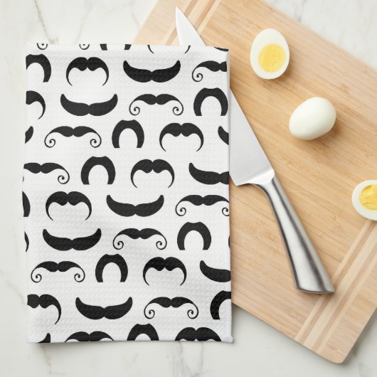 髭 キッチンタオル (四つ折り)