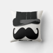 髭、シルクハットおよび弓-枕を結んで下さい クッション (裏面)