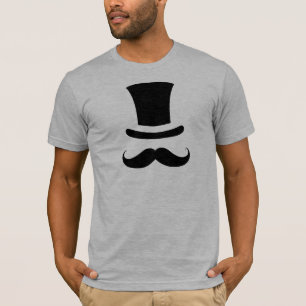 髭/口ひげのシルクハット Tシャツ
