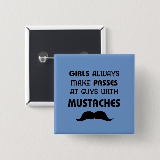 髭 缶バッジ (正面&裏面)