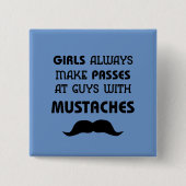 髭 缶バッジ (正面)