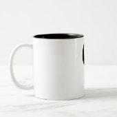 髭$18.95のコーヒー・マグを尊重して下さい ツートーンマグカップ (左)