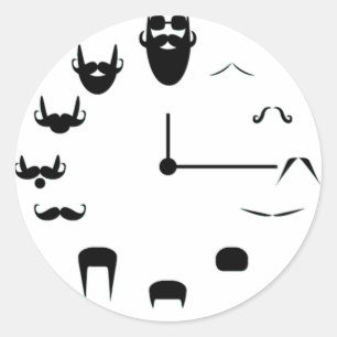 髭Clockface ラウンドシール