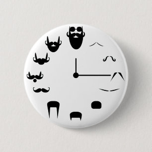 髭Clockface 缶バッジ
