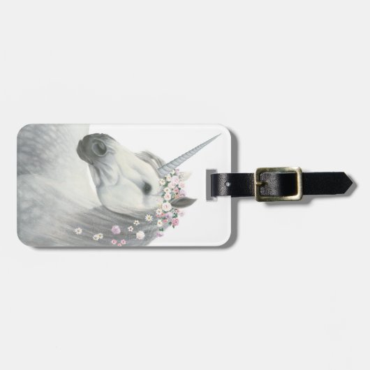 鬣の花との精神のユニコーン ラゲッジタグ (正面横)