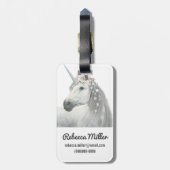 鬣の花との精神のユニコーン ラゲッジタグ (裏面縦)
