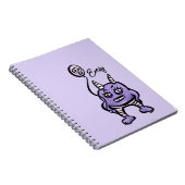 鬼おもしろい紫かわいいチムシゴスネーム ノートブック (右側)