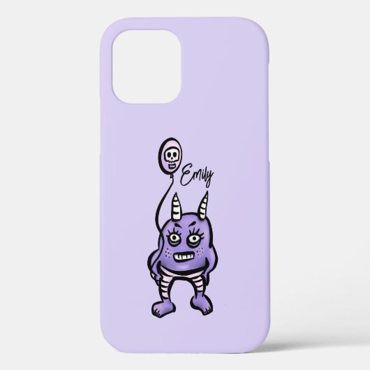 鬼おもしろい紫かわいいチムシゴスネーム Case-Mate iPhoneケース (裏面)