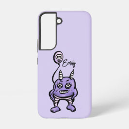鬼おもしろい紫かわいいチムシゴスネーム SAMSUNG GALAXY S22ケース