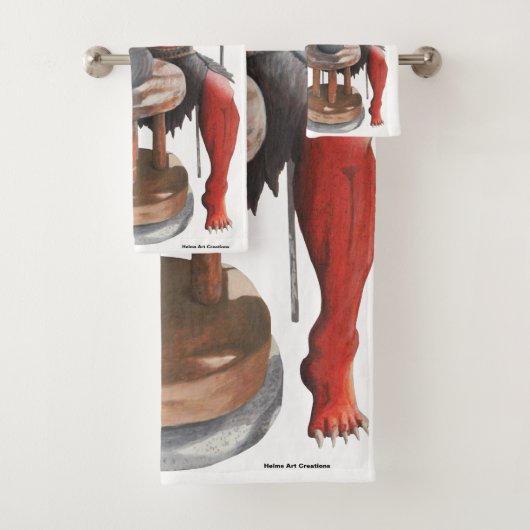 鬼が作る日本の陶芸ファンタジーバスタオル バスタオルセット (インサイチュ)