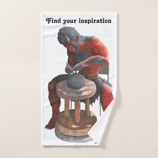 鬼が作る日本の陶芸ファンタジーバスタオル バスタオルセット (ハンドタオル)