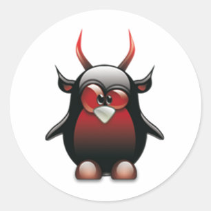 鬼のタキシード(Linuxのタキシード) ラウンドシール