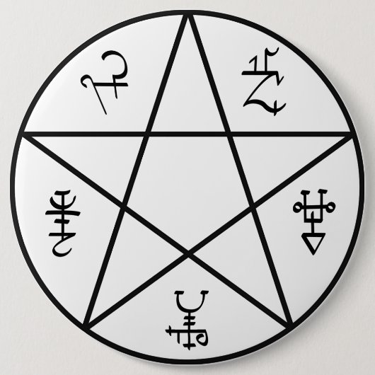 鬼のトラップボタン 缶バッジ (正面)