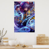 鬼の層きめすの破い義勇富岡 ポスター (キッチン)