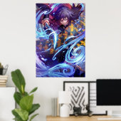 鬼の層きめすの破い義勇富岡 ポスター (ホームオフィス)