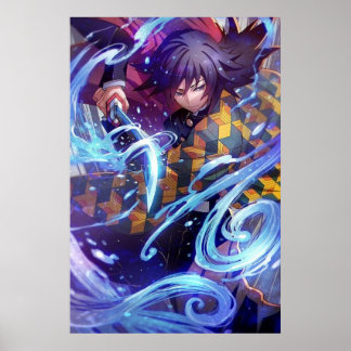 鬼の層きめすの破い義勇富岡 ポスター