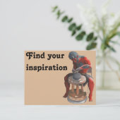 鬼の紡ぎ陶車ファンタジー絵葉書 ポストカード (スタンド正面)