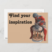 鬼の紡ぎ陶車ファンタジー絵葉書 ポストカード (正面/裏面)