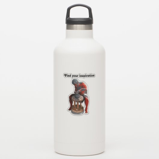 鬼の陶芸工芸陶芸ファンタジーステッカー シール (ウォーターボトル)