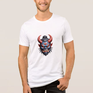鬼の面をつけたTシャツ トライブレンドTシャツ