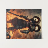 鬼の頭の怪物 タペストリー (正面(横))