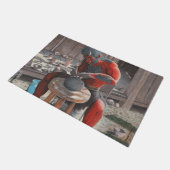 鬼の鬼が焼き物日本のファンタジーの扉マット ドアマット (アングル)