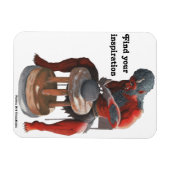 鬼ろくろ製造ポットファンタジー可撓磁石 マグネット (横)