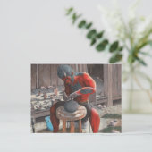 鬼ろっこ陶芸陶芸ファンタジーポストカード ポストカード (スタンド正面)