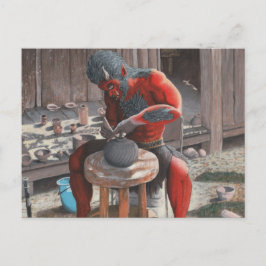 鬼ろっこ陶芸陶芸ファンタジーポストカード ポストカード