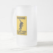 鬼を食べ物を与えないで下さい フロストグラスビールジョッキ (正面左)