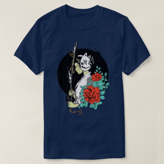 鬼日本の仮妖怪の芸者(2) Tシャツ (デザイン正面)