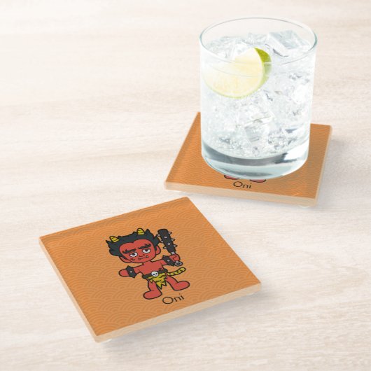 鬼日本の妖怪 ガラスコースター (アングル)