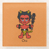 鬼日本の妖怪 ガラスコースター (正面)