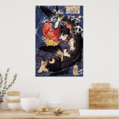 鬼若丸が大鯉を殺そうとしてる ポスター (キッチン)