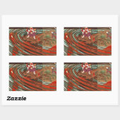 鬼若丸の鯉退治,国芳モンスターカープ、国芳、浮世絵 長方形シール (シート)