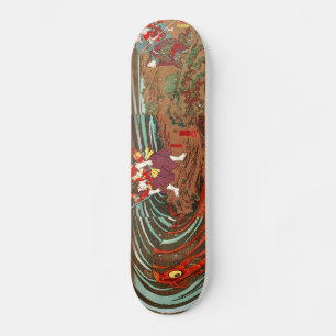 鬼若丸の鯉退治,国芳 Monster Carp, Kuniyoshi, Ukiyo-e スケートボード