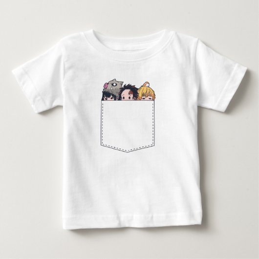 鬼退治だらけのベイビーTシャツ ベビーTシャツ (正面)