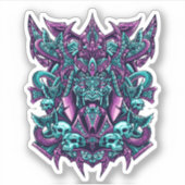 鬼面とスカル シール (正面)