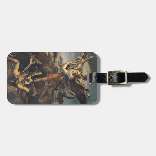 鬼1518年を圧倒するセントマイケル ラゲッジタグ (正面横)