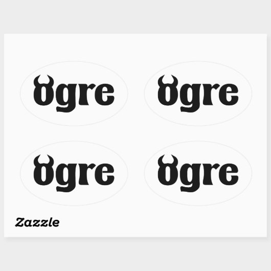 鬼 楕円形シール (シート)