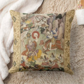 鬼Andhaka、c.1585-90を殺すShiva クッション (ブランケット)