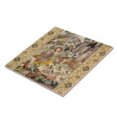 鬼Andhaka、c.1585-90を殺すShiva タイル (側面)